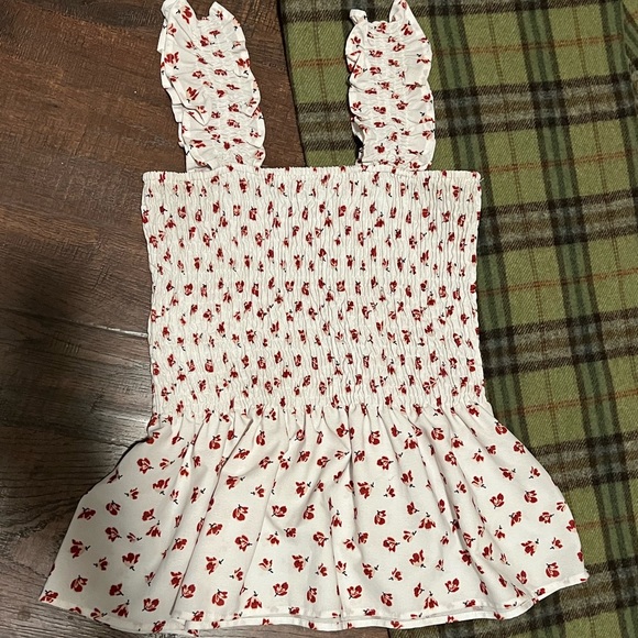 Rouched Floral Tank Top - Picture 1 of 4